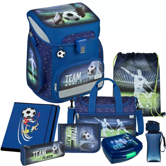 Team Player - Fussball - SCOOLI EasyFit Schulranzen-Set 9tlg. mit Sporttasche