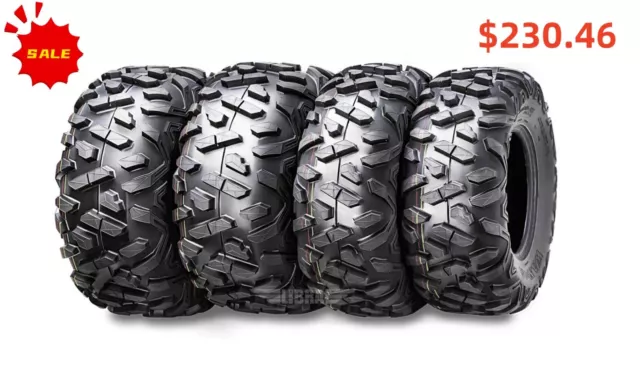 Set 4 WANDA ATV Tires 25" 25x8-12 25x8x12 25x10-12 25x10x12 6ply BIG HORN Style