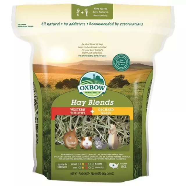 Oxbow HAY BLENDS Timothy & Orchard Grass Natural Small Animal Rodent Food 1.1kg