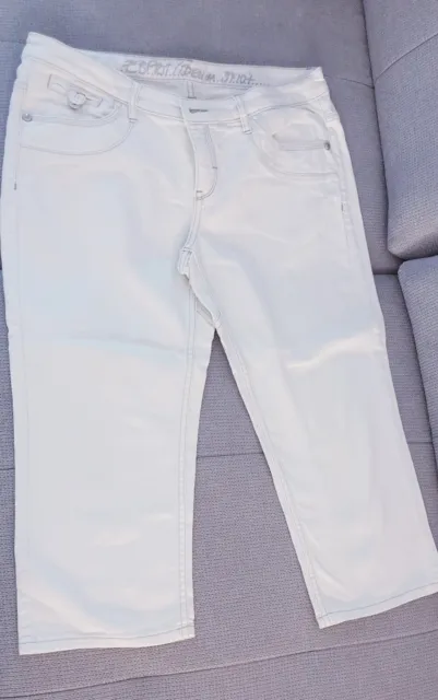 Esprit Jeans Weiß 7/8 Damen Gr 44 top