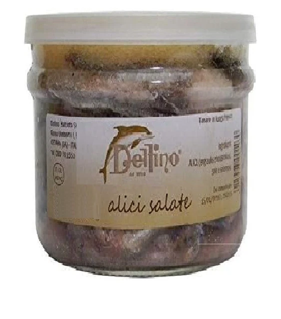 DELFINO ALICI DI CETARA SOTTOSALE VASO Kg.1 ALICI SALATE