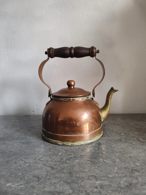 Chocolatière / Cafetière En Métal Avec Manche En Bois (Occasion, élégante)