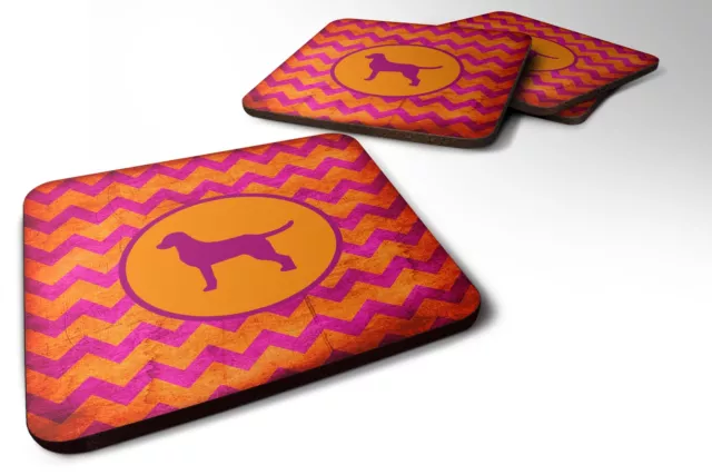 Chesapeake Bay Retriever Chevron Foam Coaster Set of 4 SDK1020-B-FC-S
