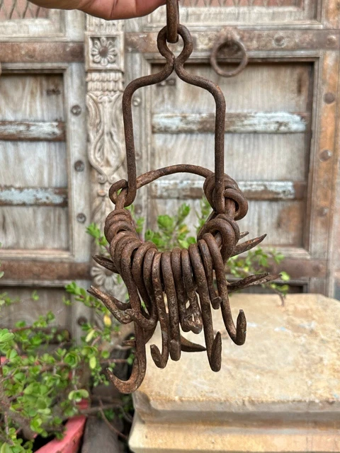 Ancient Water Well Hook Hooks 18th Century Wrought Iron Blacksmith Hand Forged 2