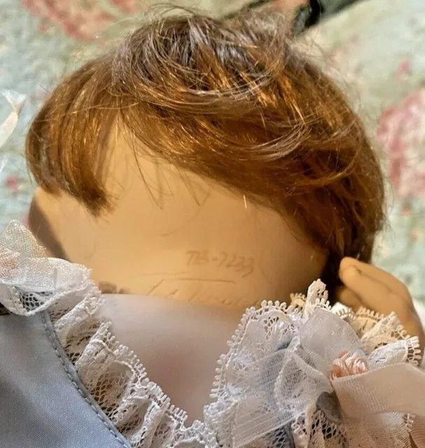 The Ashton Drake Galleries - Good As Gold Porcelain Doll With Cushion 11