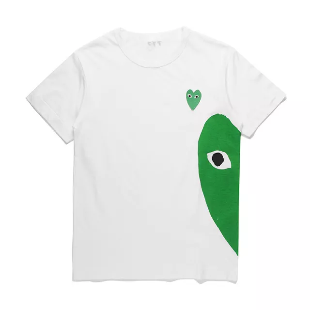 Streetwear Comme Tee des Garcons Play Green Emblem Heart T-shirt