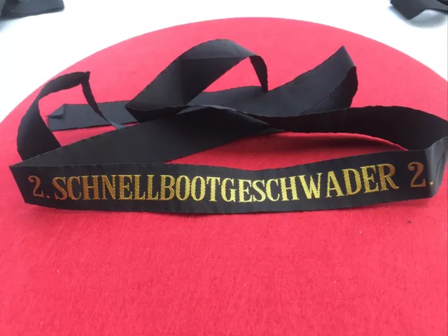 Bundesmarine Mützenband 2. Schnellbootgeschwader 2. Mütze Marine Bundeswehr Bw