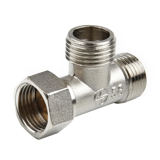 Adaptador en T de inodoro 304 cobre G1/2 válvula en T para baño pulverizador de bidét reemplazo de ducha/