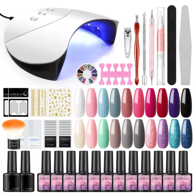 20pc Gel Nagellack Set Anfänger-Set Mit UV-Lampe Soak Off Nagellack Set Nagelkun