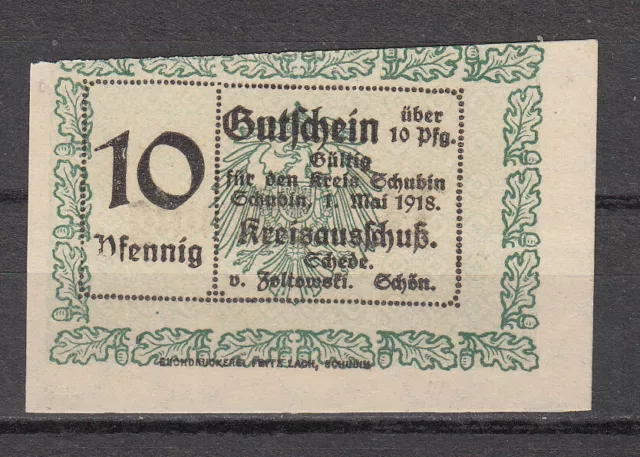 Schubin - Kreis - 10 Pfennig - Tieste 6705-05.05 - Verschnitt?