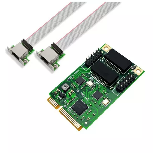 PCI-E to 2port  Card 1000Mbps Gigabit Ethernet 10/100/1000M RJ45 LAN 9533