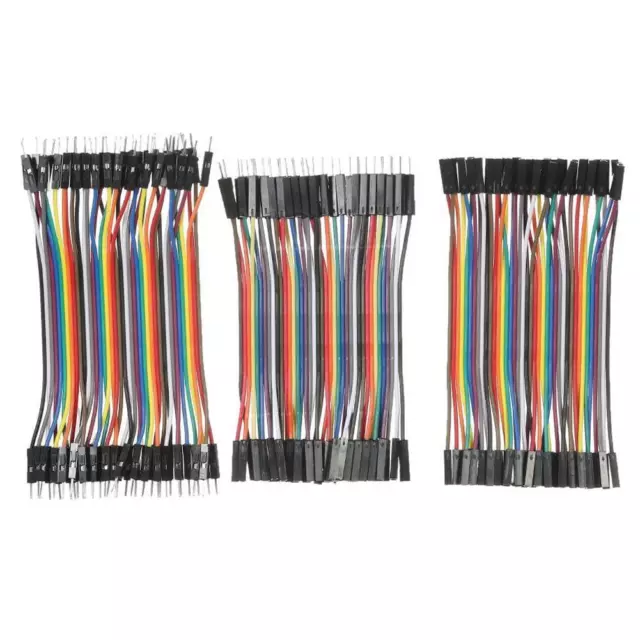 40× FOR Jump Wire M-F M-M F-F Jumper Breadboard Hot Lead Cable For Ardneu