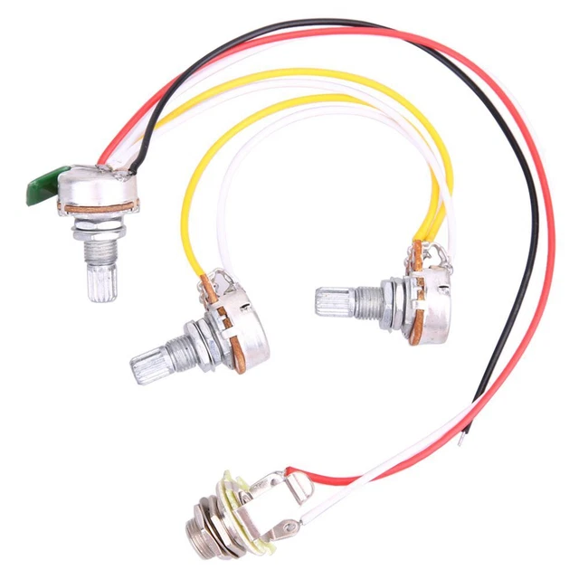 Faisceau Câblage Guitare Pré-câblé - Commutateur 3 Voies, 1 Volume, 1 Tonalité, Pots 500k, Neuf