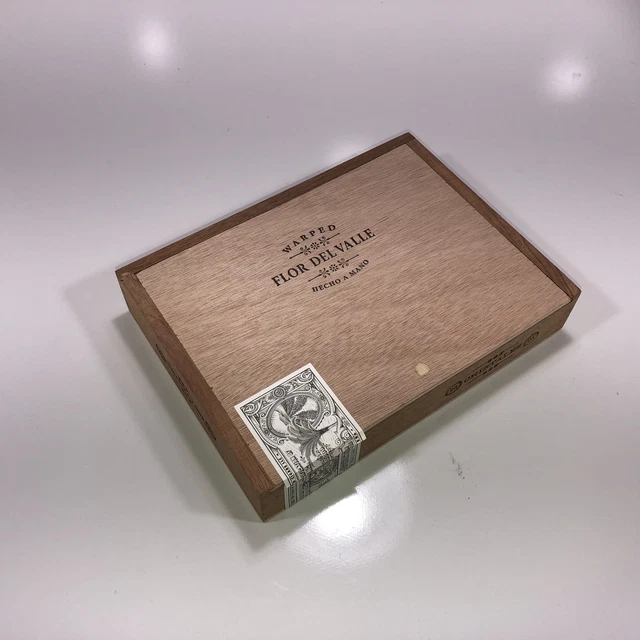 Warped Flor Del Valle Empty Wooden Cigar Box 9.25x7x1.75