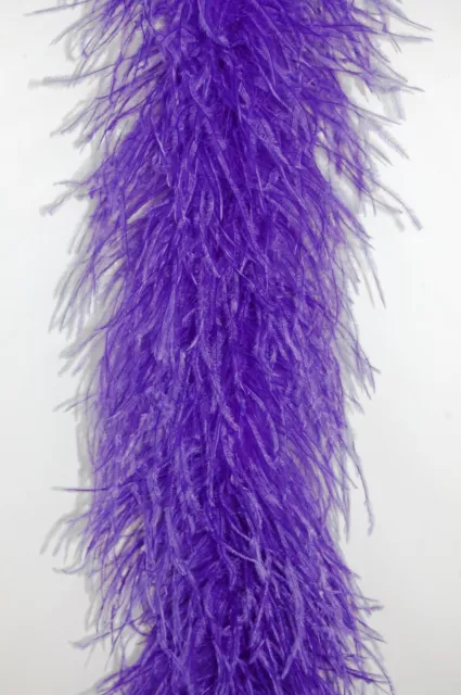 4 Ply OSTRICH FEATHER BOA - PURPLE 2 Yards; Costumes/Hats/Craft/Bridal/Trim 72"