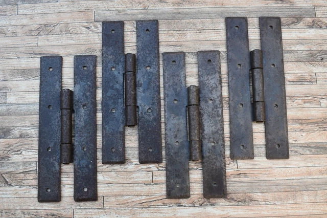 4pcs Vintage Iron Heavy Duty Large Gate Door Butt Hinges Farm Barn Decorative 7"