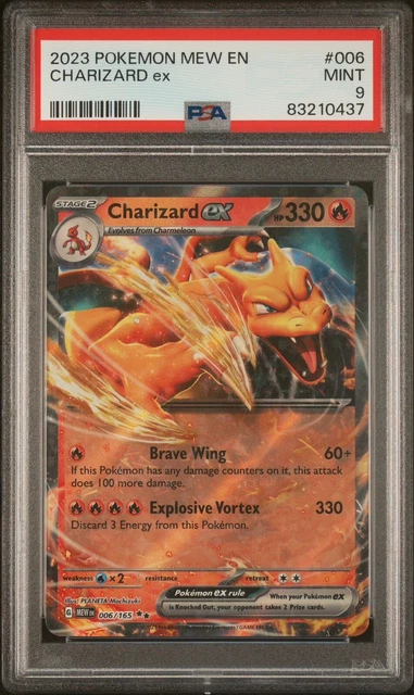 Charizard EX 2023 Pokemon 151 Scarlet Violet Mew EN 006/165 PSA 9