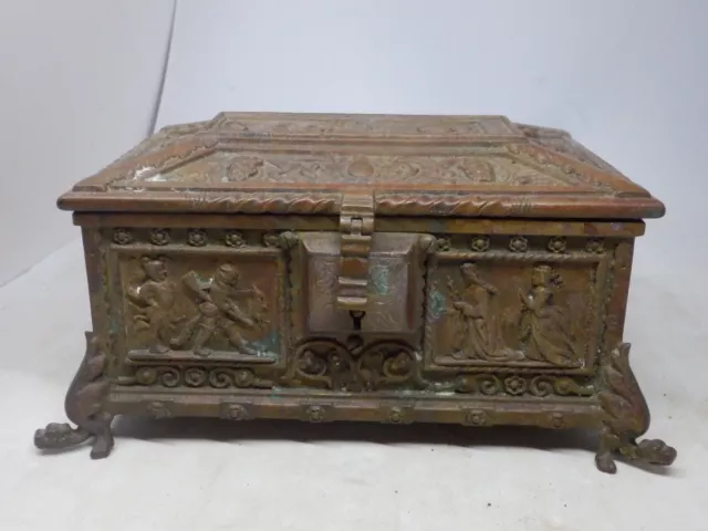 Boite coffret à bijoux en bronze Napoléon III 19è