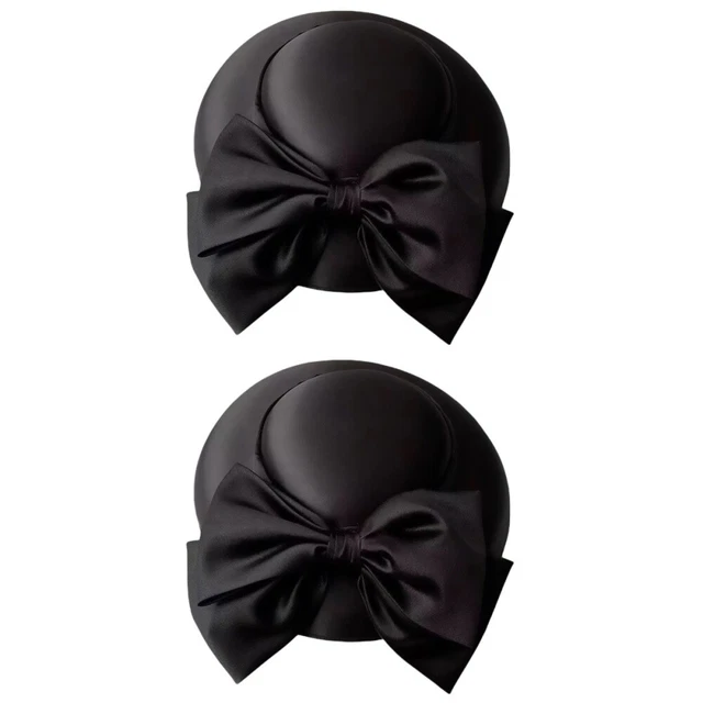 2x Tea Party Hat Halloween Party Hat Bow Fascinator Hat