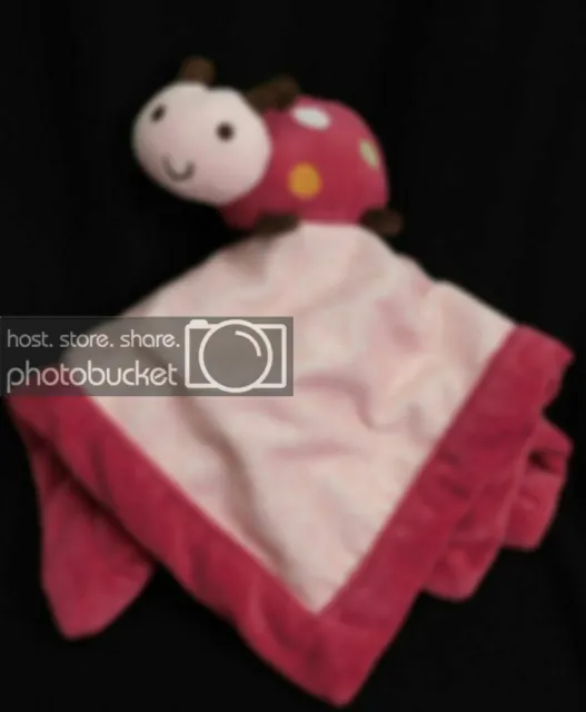 Carters Kids Line Pink lady bug Ladybug Baby Security Blanket plush lovey