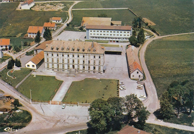 Carte postale postcard 10x15cm LEVIER DOUBS vue aérienne pensionnat st joseph