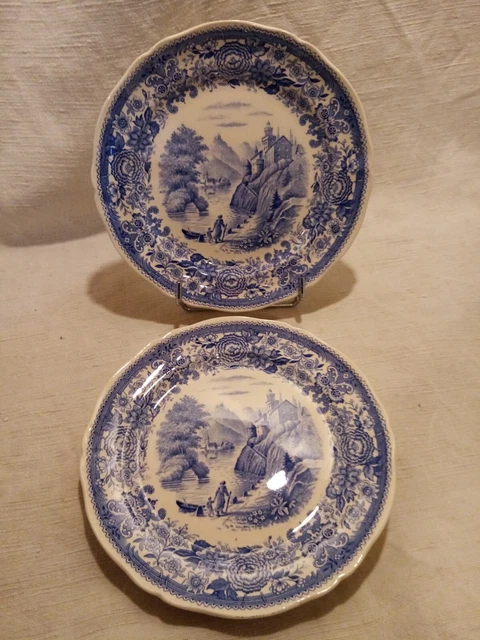 Villeroy & Boch, 2 assiettes à dessert, Burgenland bleu