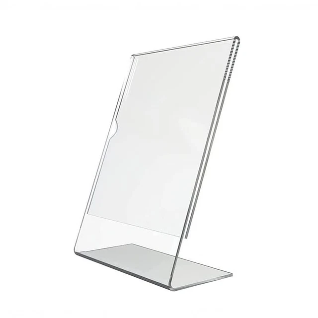 Tasca Porta Avvisi In Plexiglass A4 Orizzontale - Da Parete Per Depliant E Volantini - Con Borchie In Alluminio - Foto 4