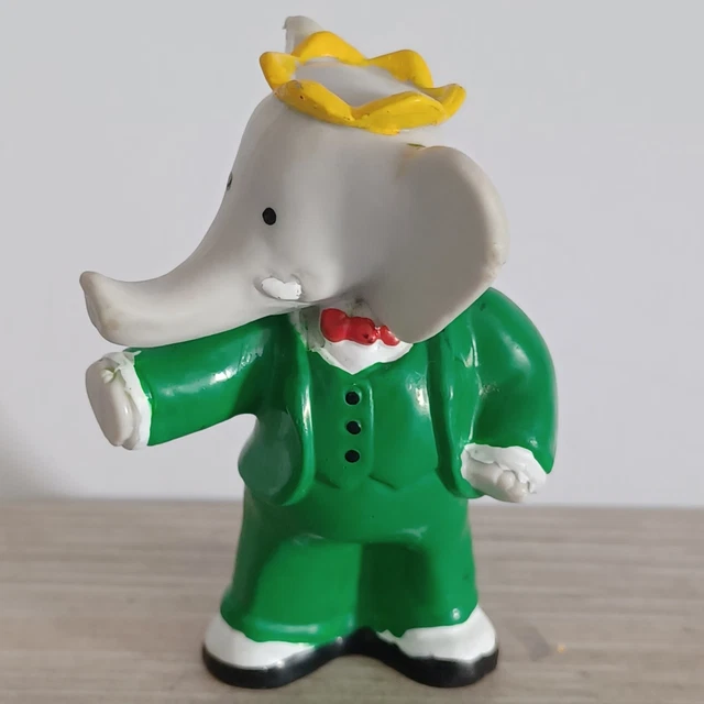 Lot Complet 6 Figurines Babar + Meubles - Céleste, Enfants, Zephyr (Brunhoff, 1990)