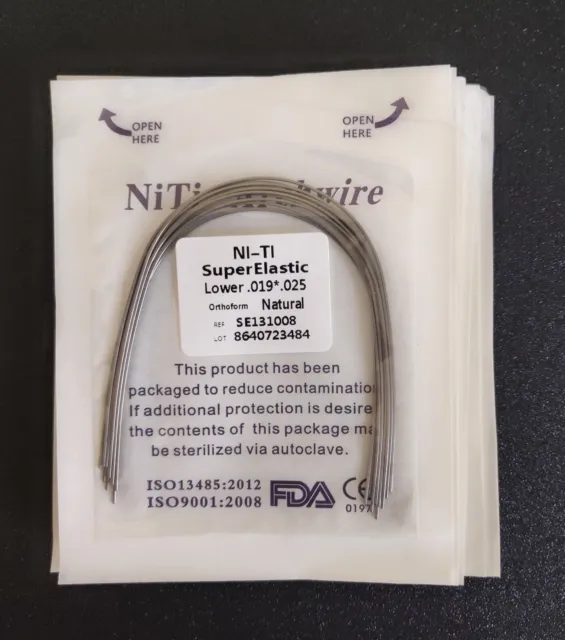 10pcs/Pack Dental Orthodontic Super Elastic Niti Arch Wire Rectangular Nature