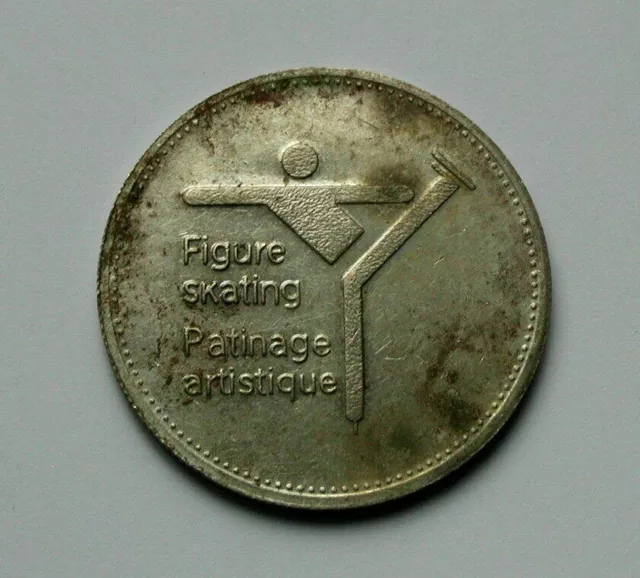 Figure Skating (1980) Olympic Trust of Canada Medal - circulated & toned