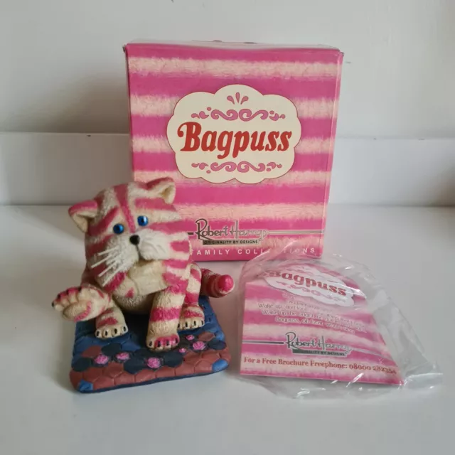 2004 ROBERT HARROP Designs 'BAGPUSS' BG01 Pink & White Cat Figure 4"