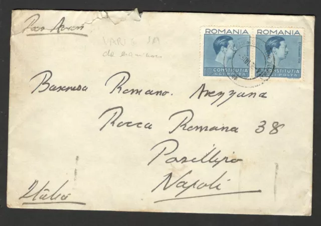 Romania To Italy - Nice Cover - 1938.