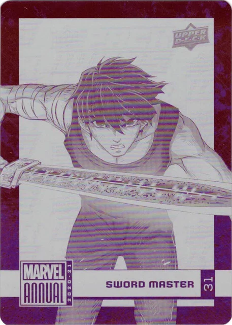 2020 2021 Marvel Annual #31 Sword Master Magenta Printing Plate Pack Wars 1/1