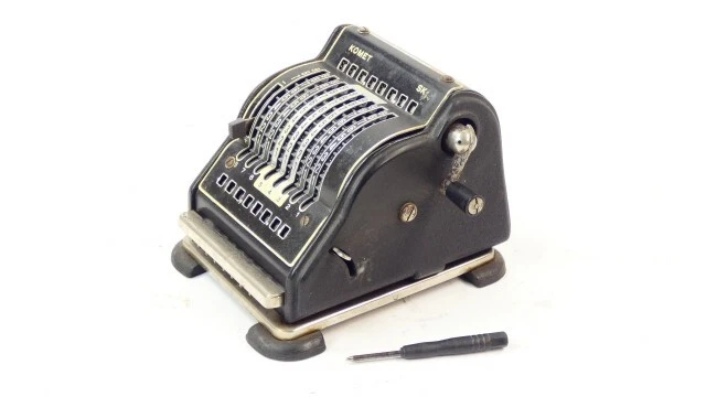 Calculadora Sumadora Komet Sk Año 1950 Calculator Taschenrechner Adding Machine