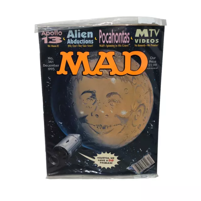 VTG Mad Magazine 341 1995 Alien Abuctions MTV Apollo 13 Pocahontas Howard Stern