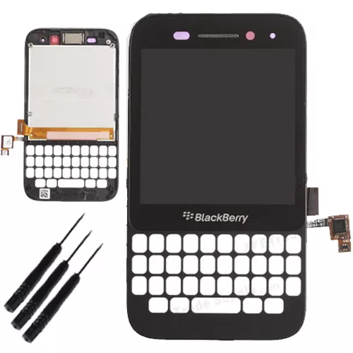 Complete LCD Screen with Touchscreen Digitizer Lens Cover for Blackberry Q5