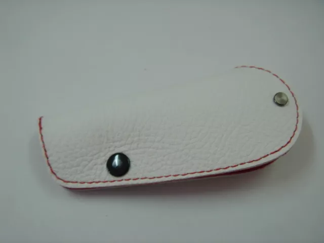 Porsche 993 997 Key Remote Fob Glove Cover White Leather With Red Suture