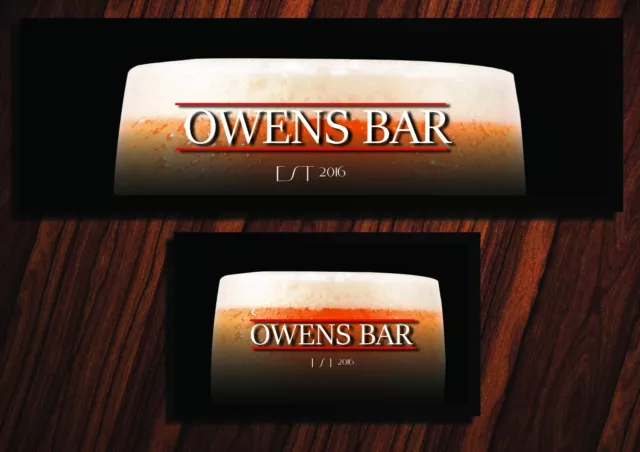 Personalised Beer Mat Label Bar Runner Ideal Home Pub Occasion