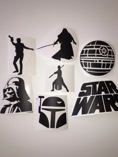 Star Wars Vinyl Decal Sticker Darth Vader Kylo Rey Yoda Death Star Solo Decor