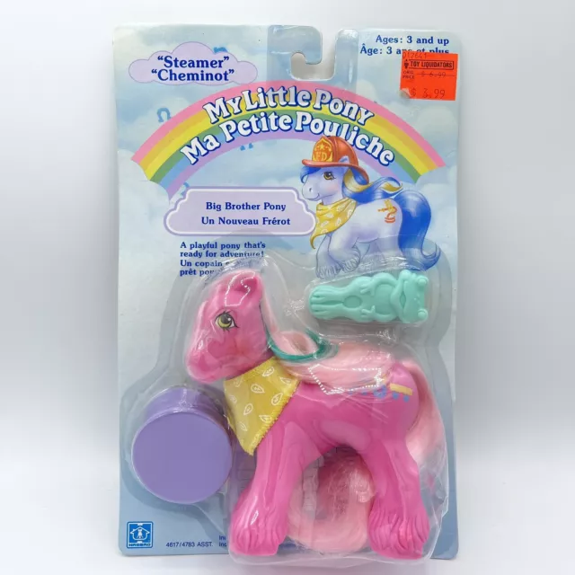 Vintage G1 My Little Pony Big Brother Steamer Canadian Packaging French NEW MIP