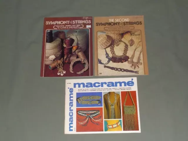 LOT OF 2 Vtg Macrame Pattern Books 1970s Retro Handbag Purse - Pursemaker  $5.99 - PicClick