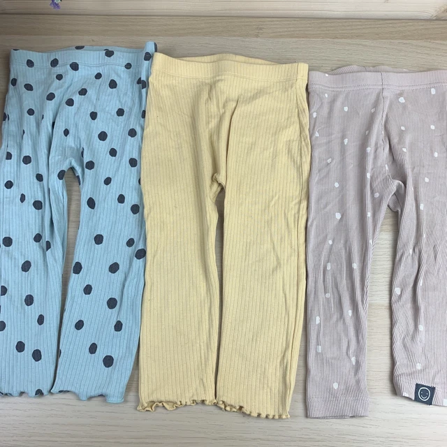 George 18-24 Girls Toddler Bundle Joblot Leggings Polka Yellow Beige Blue Ribbed