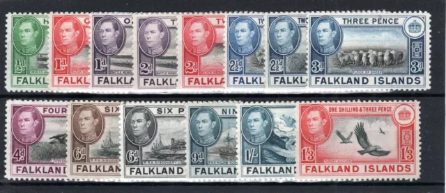 Falkland Islands 1938-50 Eigenschaften Sich 1s 3D Sg 146-59 MH