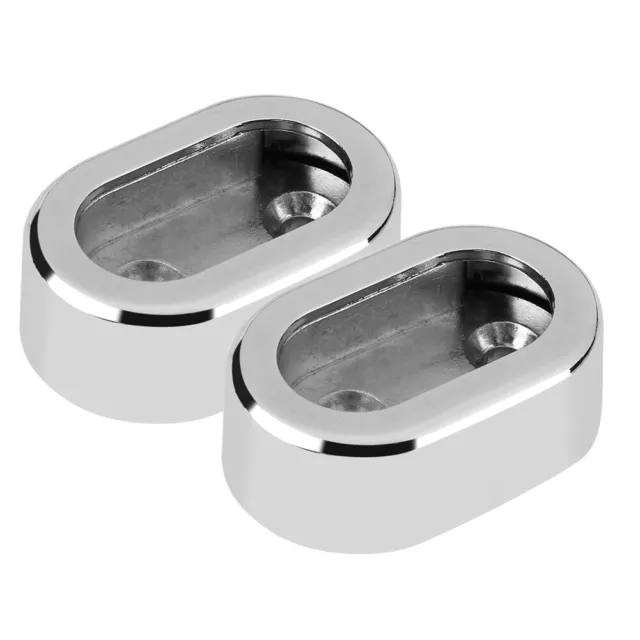 2 piezas 16*32 mm varilla de armario ovalada extremo de poste soporta armario ropa soporte tubo SD