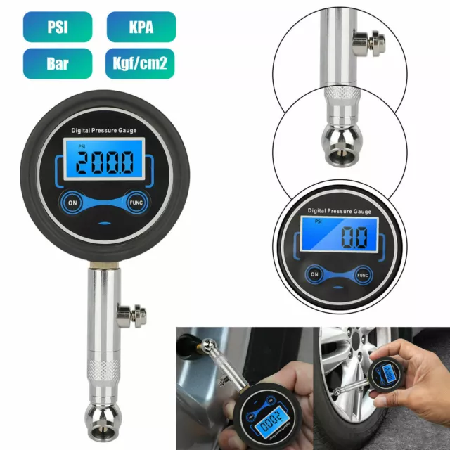 200PSI Digital Air Tire Inflator con misuratore di pressione LCD-Mandrino di serraggio per autocarro