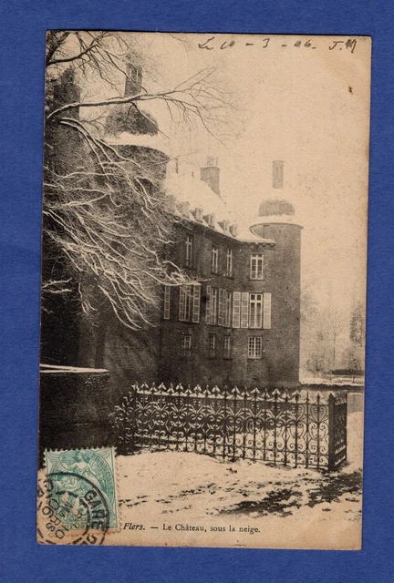 Cc / postcard - CPA / proud - castle, under the snow 61 // orne -> 1906
