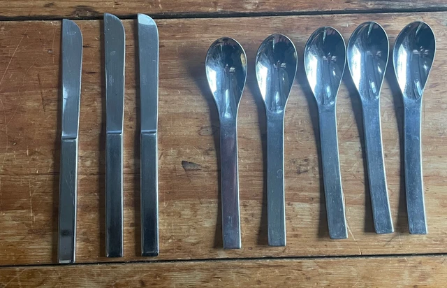 Sasaki Stainless Flatware Vignelli Modernist Mid-Century MCM