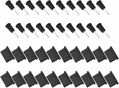 CKANDAY Lot de 20 paires de bouchons anti-poussière USB C pour port de charge de