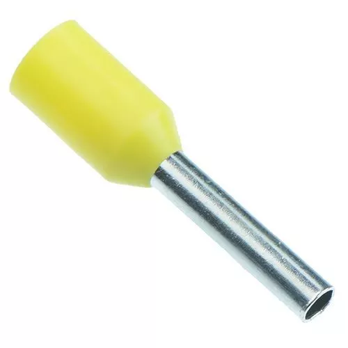 Yellow 1mm Bootlace Ferrule - Pack of 100