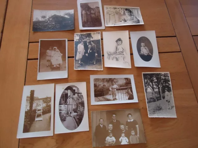 Cpa Lot 13 Carte Postale Photo Ancienne Cartophile 15X10 Portrait De Famille